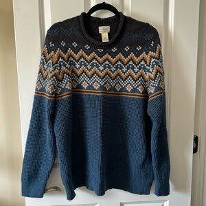 Worn once LL Bean roll collar sweater size XL